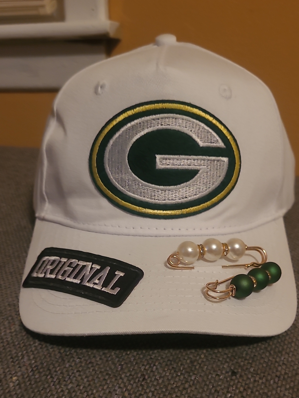 Green Bay Packers White Logo Baseball Cap